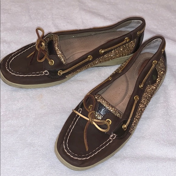 Sperry Shoes - Sperry Angelfish Boat Shoe Loafer Leather Glitter